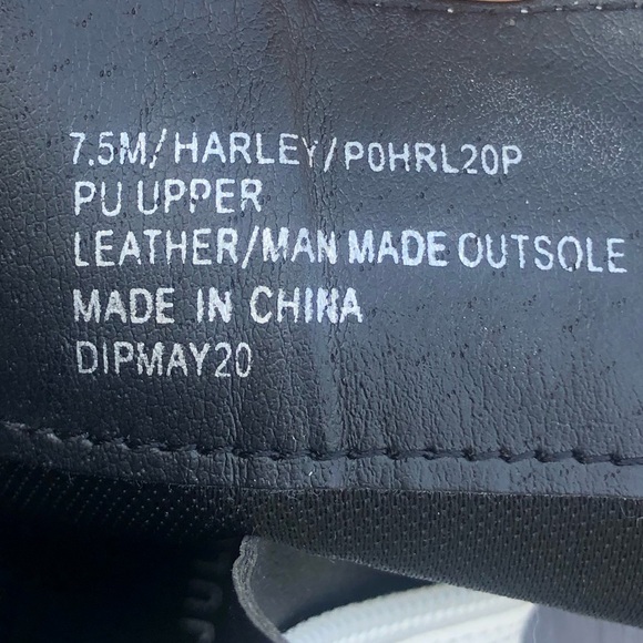 White Harley Lace-up Combat Moto Boots sz 7,5 - Picture 12 of 15